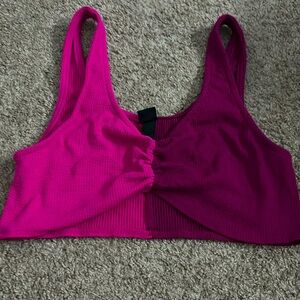 Multi colored pinks cropped top